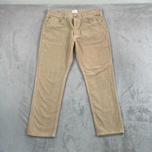Sid Mashburn Pants Corduroy Chino Straight Leg Men 34x28 (Tag 36) Khaki Designer